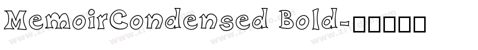 MemoirCondensed Bold字体转换
